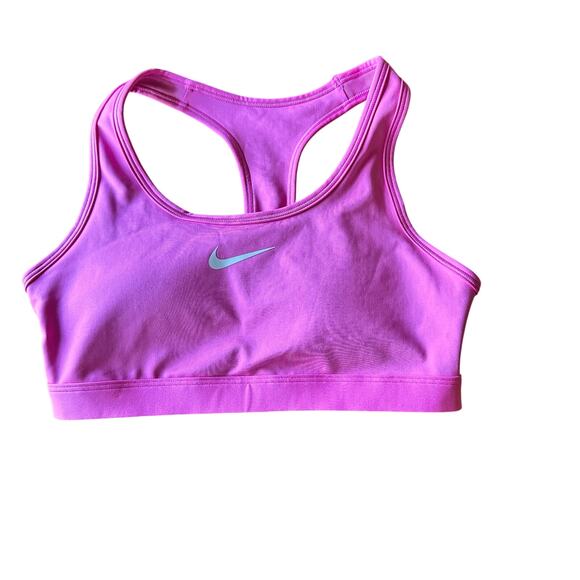 Nike Swoosh Womens Medium Support Sports Bra Pink Size Small Active Wear - Picture 1 of 9